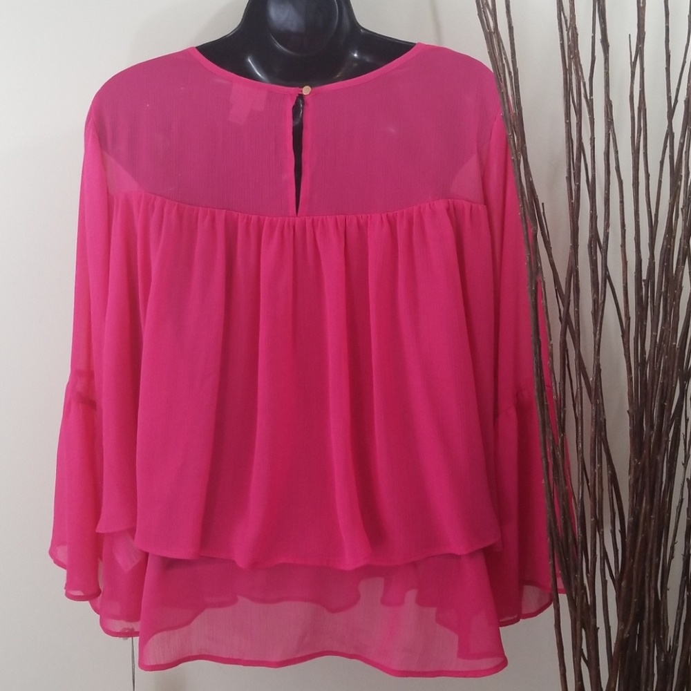 SOLD A New Day Pink Blouse (S) - Picture 2 of 6